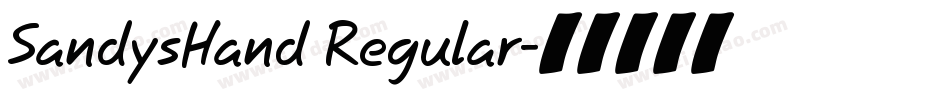 SandysHand Regular字体转换